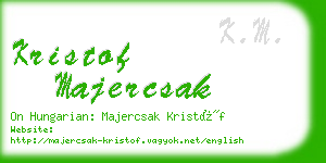 kristof majercsak business card